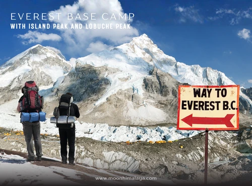Everest Base Camp with Island Peak and Lobuche Peak