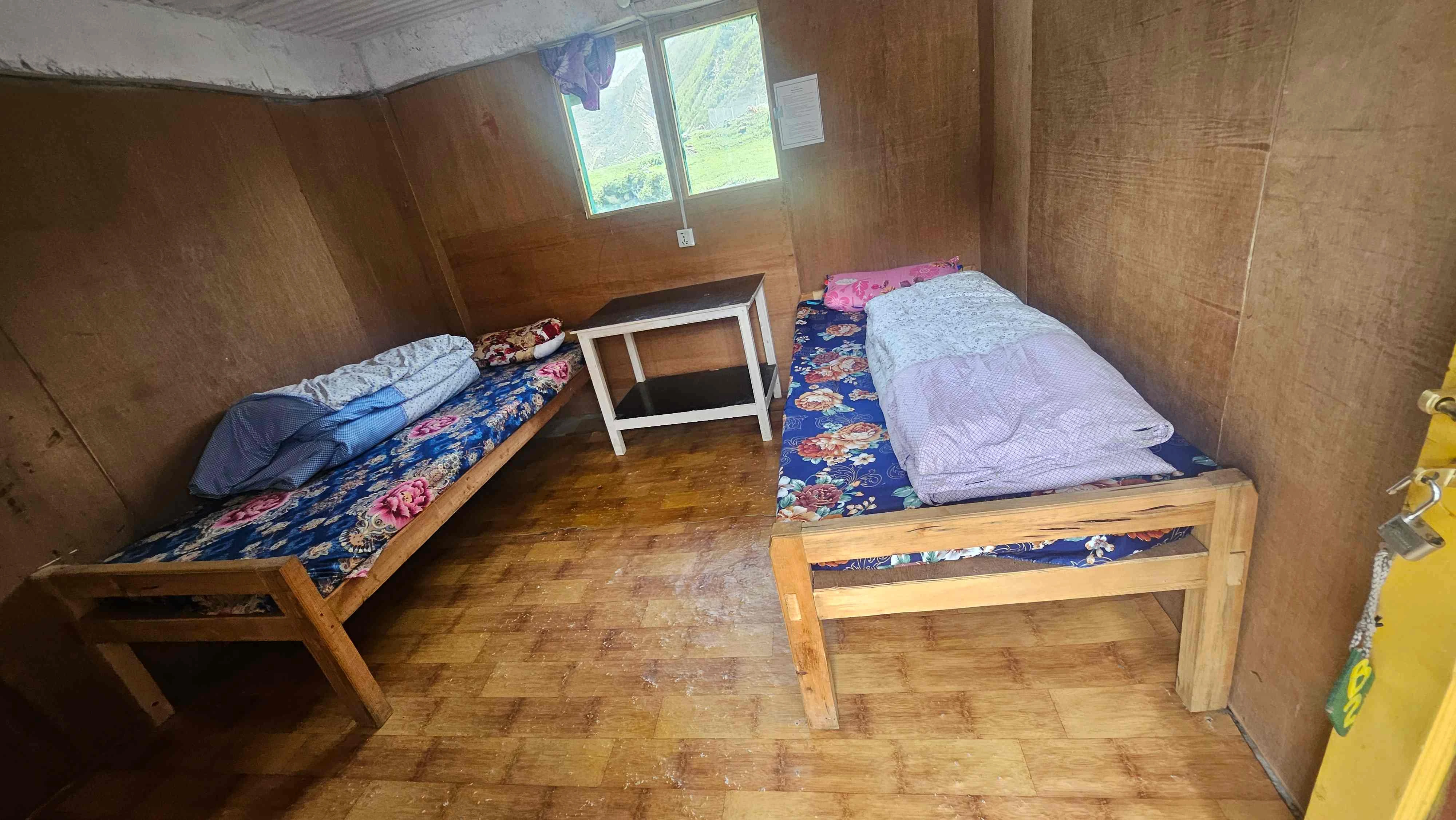 Twin sharing room at manaslu region