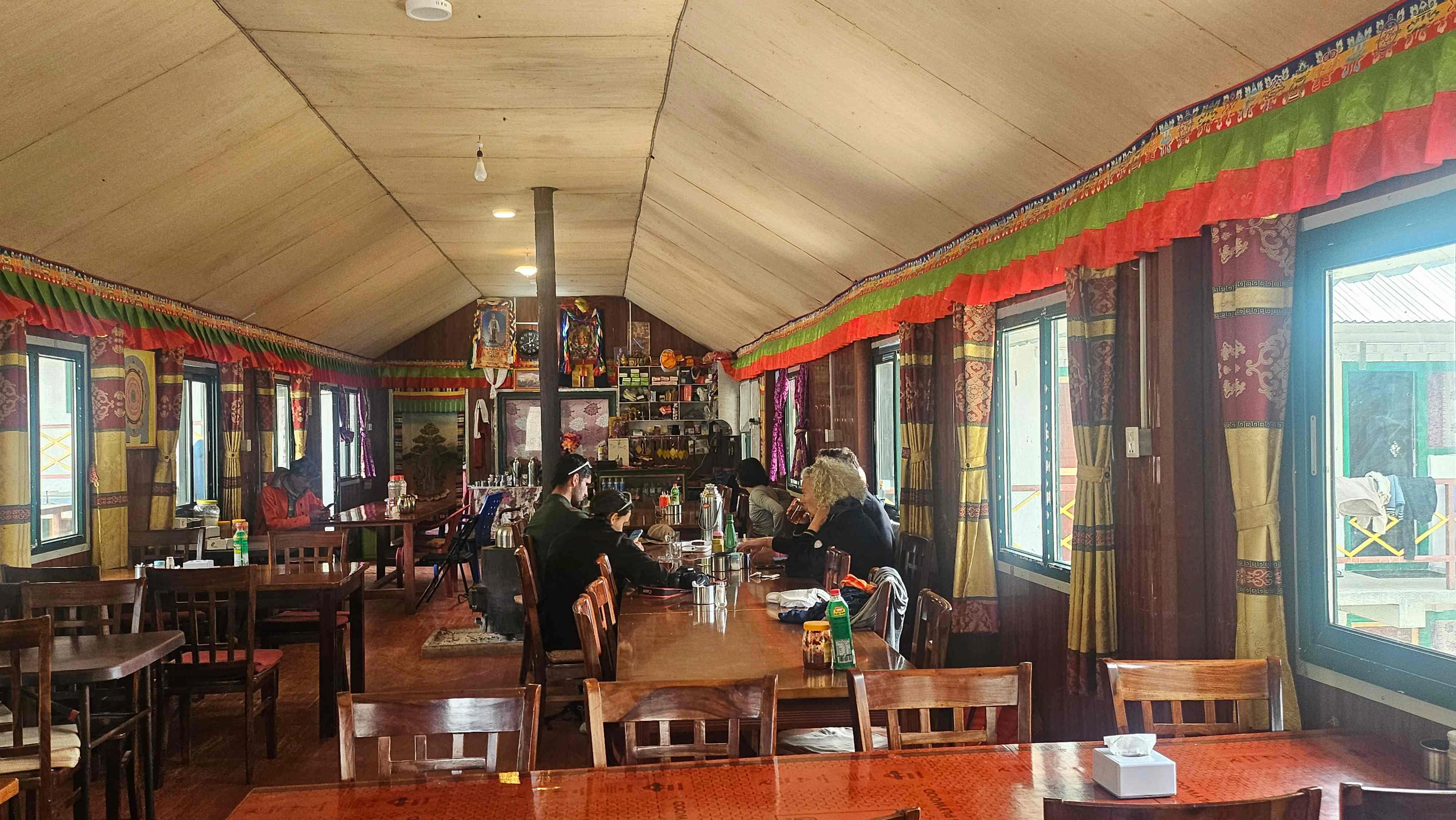 Dining room at manaslu circuit trail