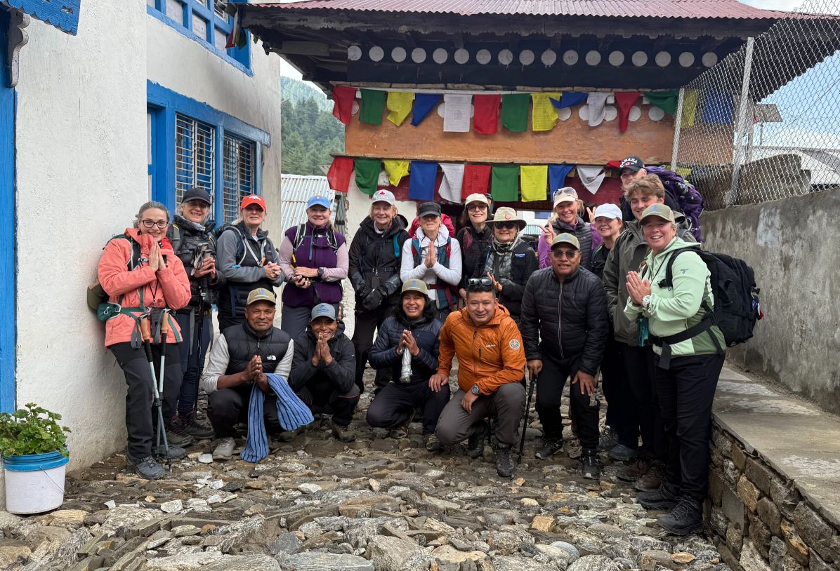 With a Canadian group during the Pikey Peak Trek in 2025