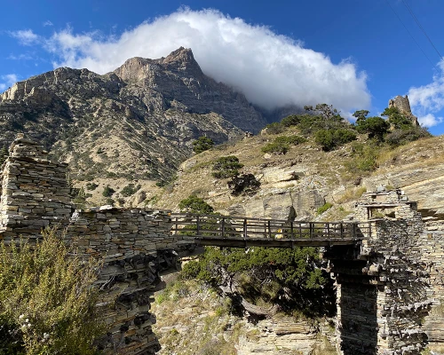 Wooden Bridge At Metha